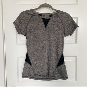 🤸Grey Mesh-Back Athletic Top🏋️